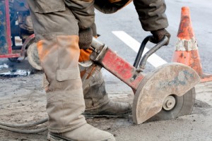 Diamond blade used on concrete