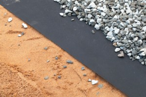 Geotextile between 2 layers