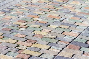 Colored concrete bricks