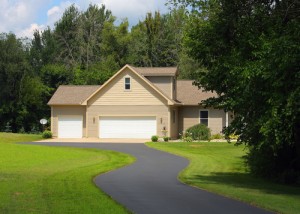 Long asphalt driveway